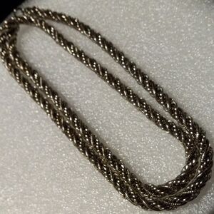 Loft. Elegant Twisted gold tone Rope Chain Necklace